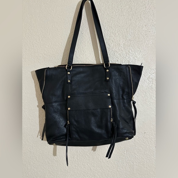 Kooba Everette Tote/ Shoulder Bag Black Leather - Picture 2 of 7